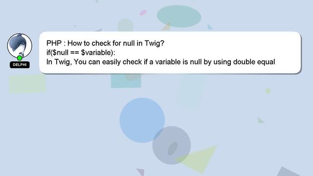 PHP : How to check for null in Twig? смотреть онлайн