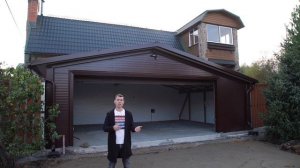 Гараж из сэндвич-панелей на 2 машины. Ширина 8 метров.