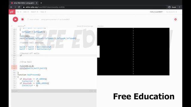 Ball collision With Boundaries | Java Script Game in Tamil Tutorials | Free Education In Tamil смотреть онлайн