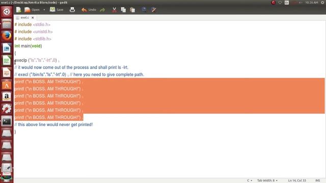 execl and execlp system calls in Linux/Unix. смотреть онлайн