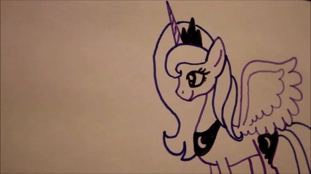 Как нарисовать пони Принцесса Луна смотреть онлайн