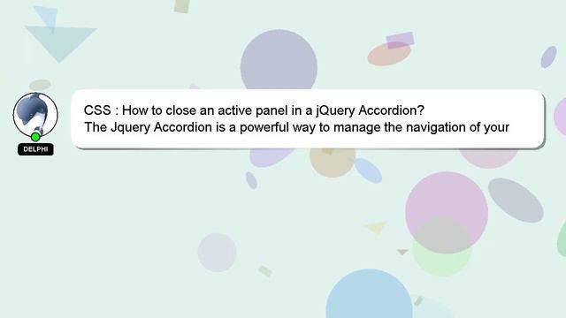 CSS : How to close an active panel in a jQuery Accordion? смотреть онлайн