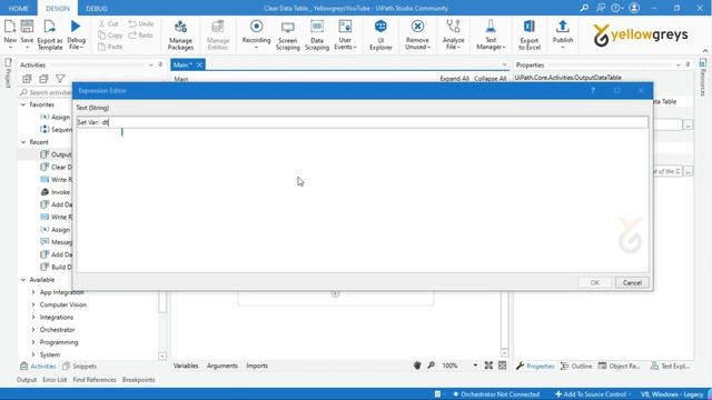 How to Clear Data Table in UiPath | yellowgreys | YouTube смотреть онлайн