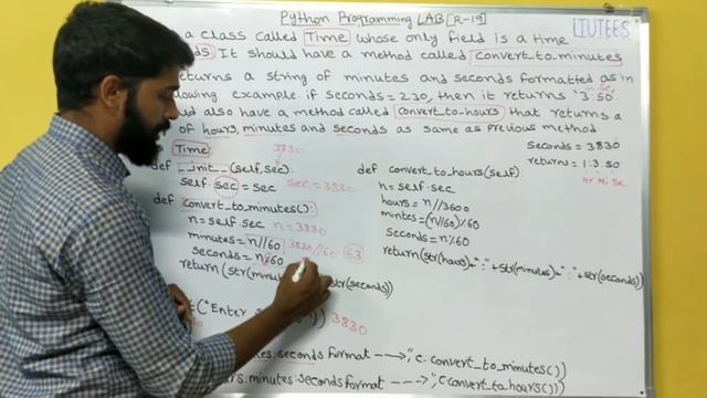 Python Programming Lab (Program - 28) Convert Seconds into Minutes and Hours Using Class Concept смотреть онлайн