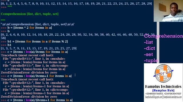 Python Programming - Comprehension (list, dict, set, tuple) смотреть онлайн