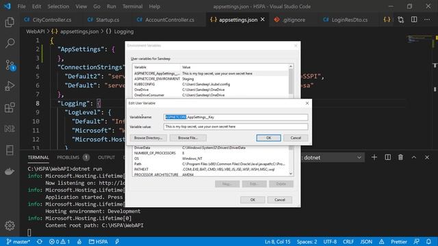 How to manage user secrets in dot net core смотреть онлайн