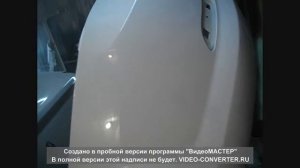 ремонт замятого крыла на рено логан