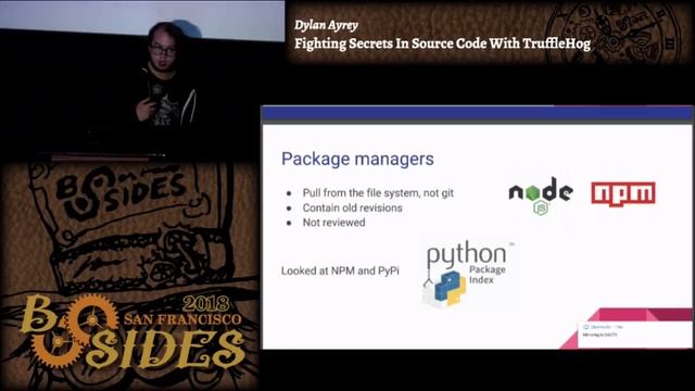 BSidesSF 2018 - Fighting Secrets In Source Code With TruffleHog (Dylan Ayrey) смотреть онлайн