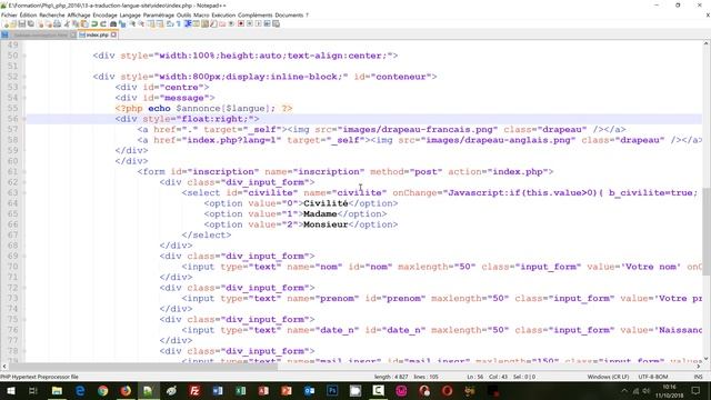 Traduire automatiquement la langue d'un site PHP смотреть онлайн