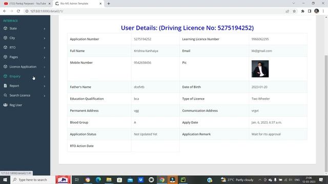 RTO Management System Project using Python Django смотреть онлайн
