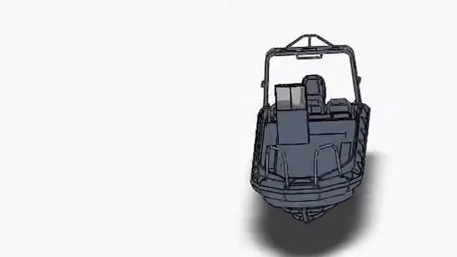 Анимация Solidworks/катер Artik Bort 7,8 консоль к корме смотреть онлайн