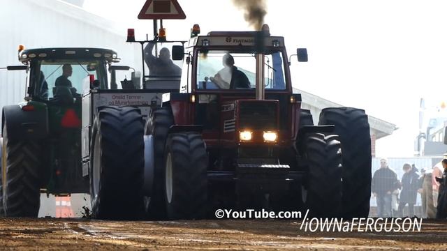 Fiat 160-90 Turbo DT Pulling The Heavy Sledge at Borris Pulling Arena 2018 | Tractor Pulling Denmar смотреть онлайн
