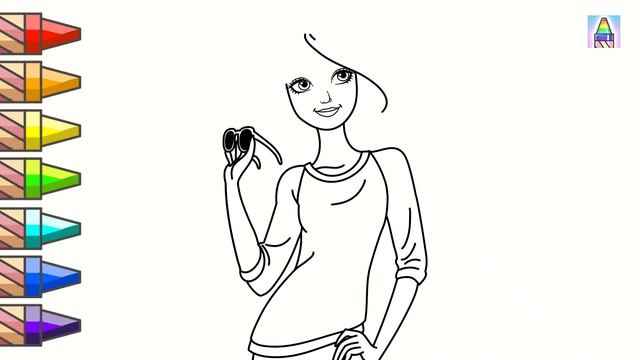 Как нарисовать БАРБИ | Barbie | Coloring Kids смотреть онлайн