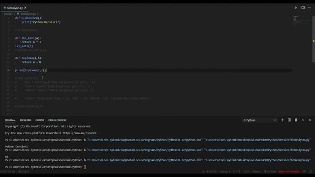 Python Dersleri - 14 | Fonksiyonlar | Python Tutorial - 2021 смотреть онлайн