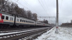 "Один токоприёмник открыл а остальные четыре токоприёмники закрыли" Электропоезд ЭП2Д-0181 ЦППК