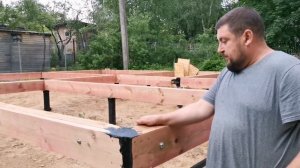 Строим каркасный дом сами. Обвязка и свайный фундамент [ UNICKUM ]