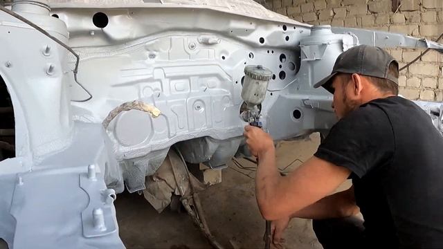 Идеальная покраска подкапотки #passat b3 #b4 смотреть онлайн