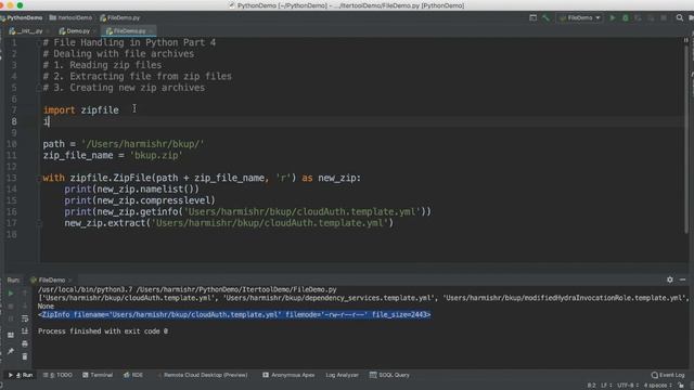 File Handling in Python [ Part 4 ] | Deal with ZIP Files in Python смотреть онлайн