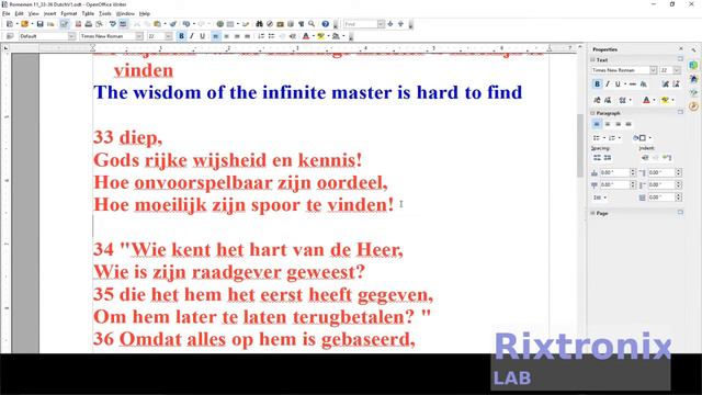 Translating Romeinen 11 33 36 Dutch Open Writer Ep1 смотреть онлайн