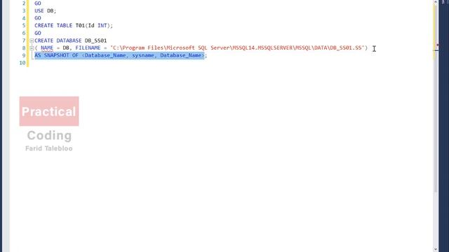 SQL Server Administration Chapter 3 Episode 11 (Persian) (Database Snapshot) смотреть онлайн
