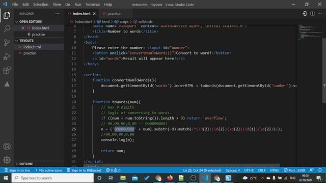 Learn how to convert number to words in JavaScript in 19.44 minutes смотреть онлайн