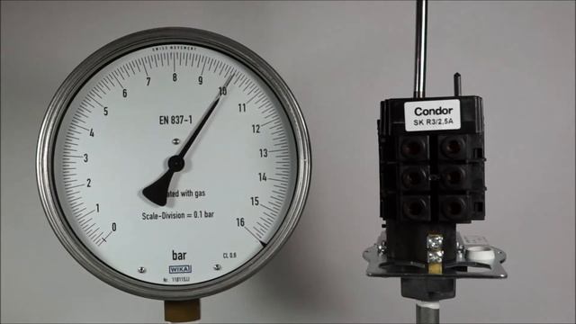 Condor-Druckschalter MDR-3 - Druckeinstellung  /  Condor Pressure switch MDR-3 - Pressure adjustmen