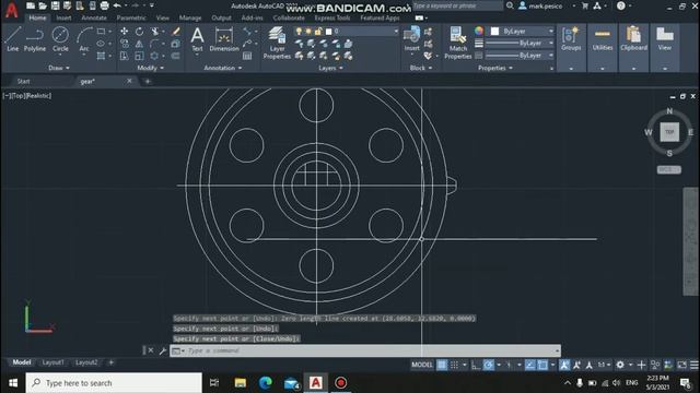 Autocad- Drawing a Gear( by: Mark M Pesico) смотреть онлайн