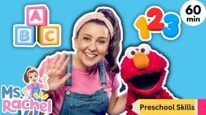 Ms Rachel & Elmo Get Ready For School - ABC Song, Numbers, Colors
