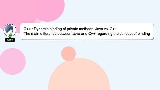 C++ : Dynamic binding of private methods: Java vs. C++ смотреть онлайн