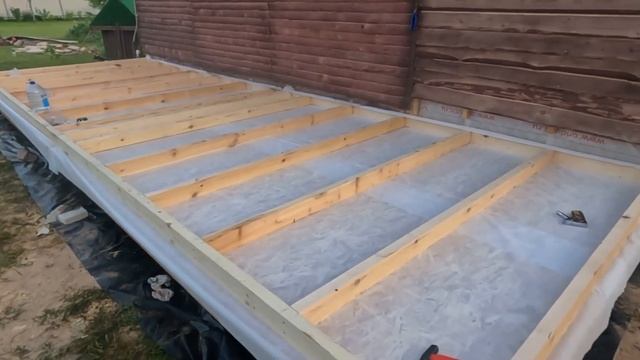 Пристройка к бытовке. Две комнаты и коридор. часть #1