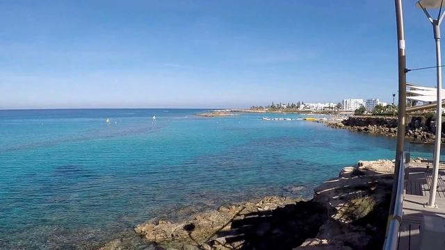 Вид на береговую линию Протараса, Кипр. Protaras. Cyprus смотреть онлайн