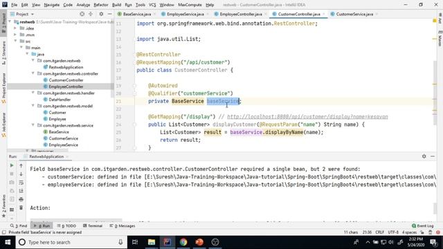 @Qualifier Annotation vs @Primary Annotation with practical example in Spring Boot session 6 смотреть онлайн