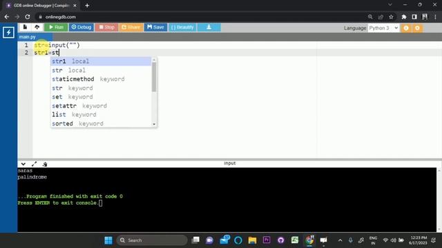 Python program to check a string, palindrome or not (tamil) | Python tutorials in Tamil смотреть онлайн