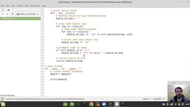 Coding tic tac toe AI using reinforcement learning (MCTS): defining board class & make move method смотреть онлайн