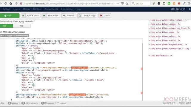 5- Recipes Frontend Filters & Menu Item Parameter | Joomla Development Tutorials Using JCB смотреть онлайн