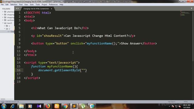 JavaScript DOM Tutorial #2 Changing Text & HTML Content [ With Source Code ] смотреть онлайн