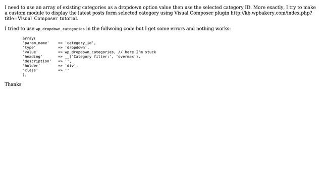 Wordpress: How to use an array of categories as a dropdown? (2 Solutions!!) смотреть онлайн