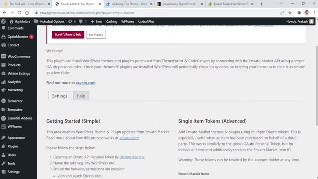 How to update theme or plugins from themeforest market inside wordpress dashboard | Easiest way! смотреть онлайн