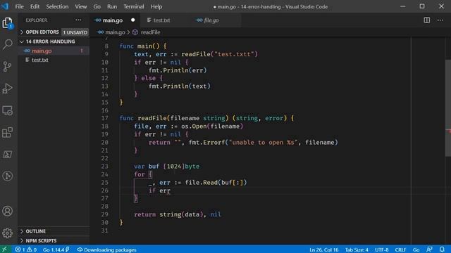 #14 - Error Handling in Go (Tamil) смотреть онлайн