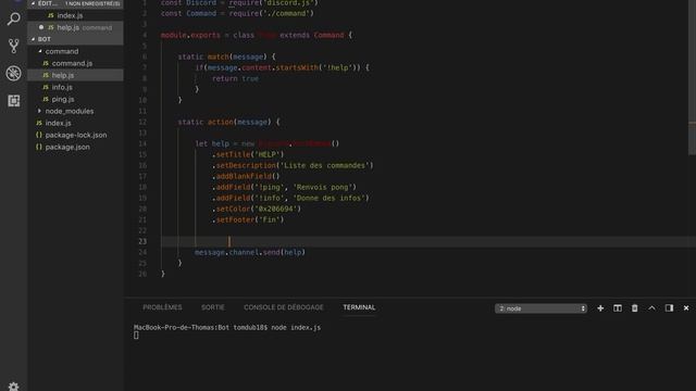 Commande Help et Embed #3 | Créer son Bot Discord en JS смотреть онлайн