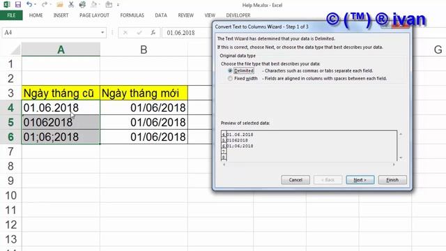 TEXT TO DATE - Chuyển Định Dạng Text Thành Ngày Trong Excel смотреть онлайн