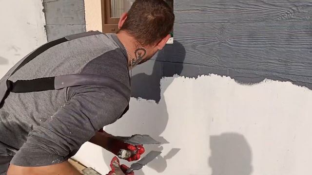 CreativTop Baumit, как получить фактуру дерева из штукатурки, моделируемая, колерованная в объёме