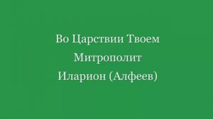 Во Царствии Твоем. Иларион (Алфеев)