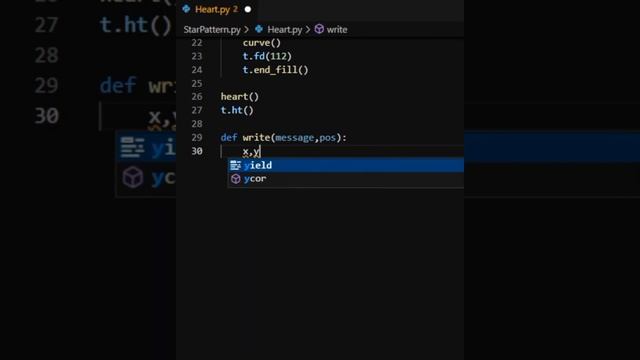 Draw a heart ❤️ and Write "I Love You" With Python Turtle | Python Turtle Graphics смотреть онлайн