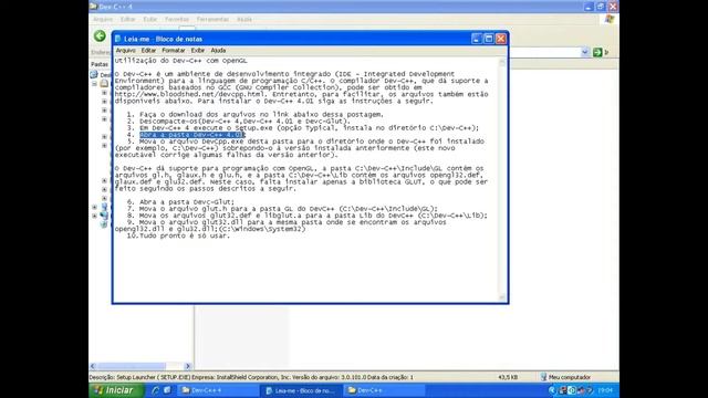 0041-Programação em linguagem C-Instalação do Dev C++ com OpenGL смотреть онлайн