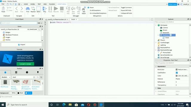 Roblox Studio||Tool Giver Scripting Tutorial смотреть онлайн