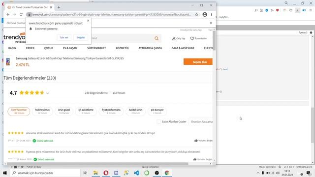 Alışveriş sitesinden veri çekme ( Beautifulsoup & Selenium) смотреть онлайн