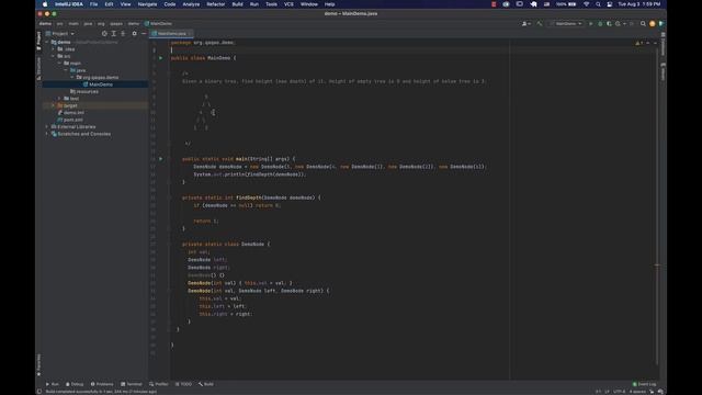 Find Max Tree Depth with Java смотреть онлайн