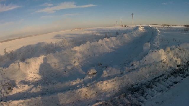 Охота на зайца в -25. Большой заяц!