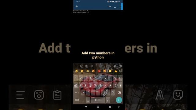 Add two numbers in python #python#kunalgupta Source code in description ? смотреть онлайн